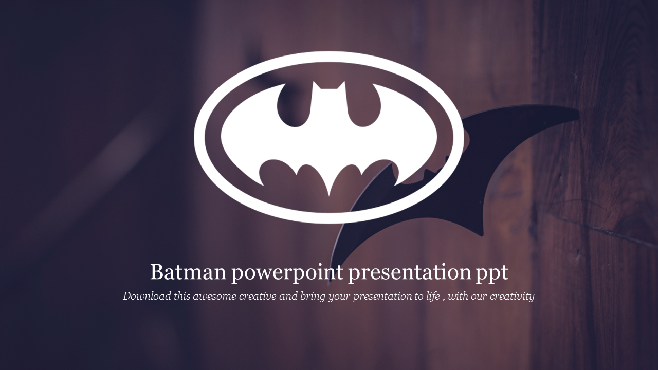 Batman powerpoint presentation ppt  